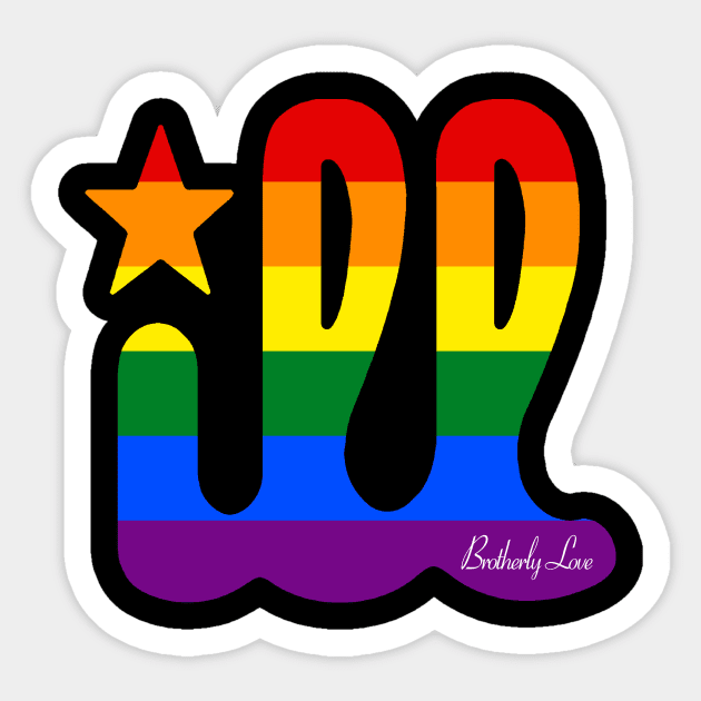 Philadelphia Brotherly Love LGBT Gay Pride ILL Sticker by TeeCreations